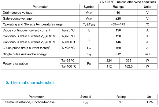 MOS管 2404 190A/40V原裝正品 品質優良 參數等詳情-KIA MOS管