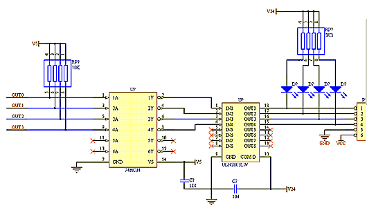 單片機5V輸出驅動控制24V外設電路-KIA MOS管