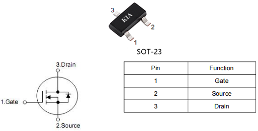 3402 SOT23,KIA3402場效應管