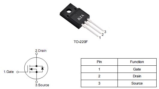 smps電源,4a1000v,KNF43100A場效應管參數手冊-KIA MOS管