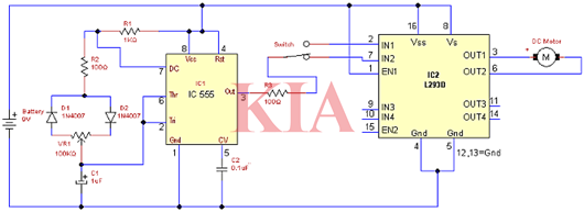 直流電機調速原理,電路圖分享-KIA MOS管